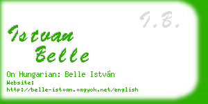 istvan belle business card